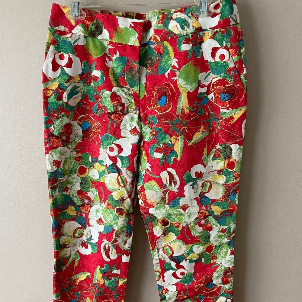 Anthropologie Kelly Poppy Pants Cropped Summer Trousers Size 6 NEW